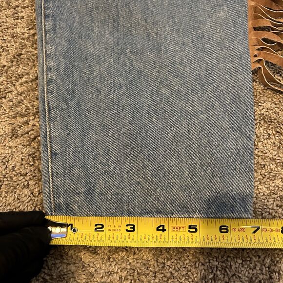 Vintage Seruchi Womens Fringe Boho Western Denim Jeans Size 24 Cowgirl - Picture 6 of 8